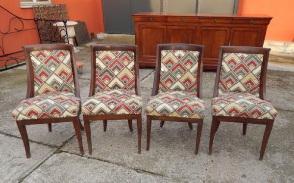 Group of four gondolas chairs