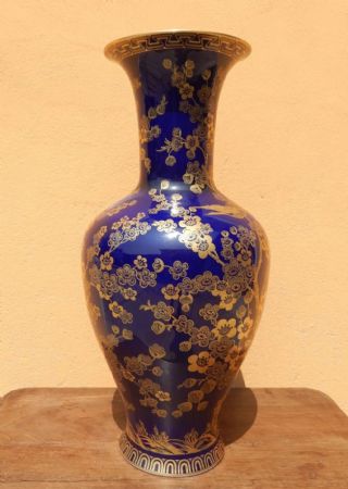 vaso in porcellana  blu cobalto Bavaria Germania