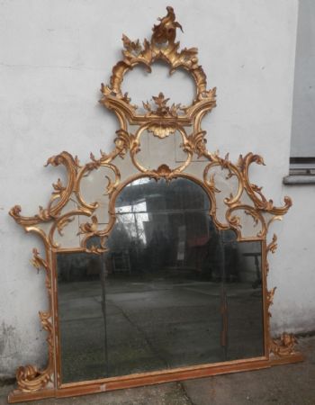 mantelpiece with golden cornice