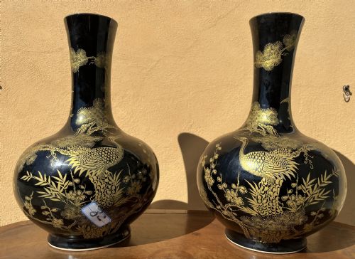 rara coppia di vasi in porcellana cinese