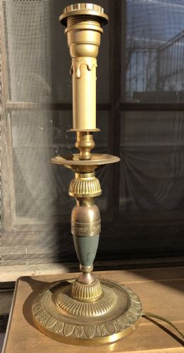 candeliere in bronzo dorato