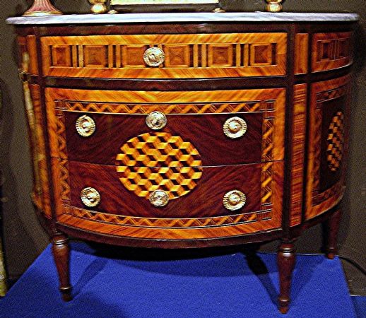 rare half-moon chest of drawers from 1700
    
